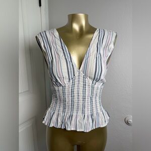 Ten Sixty Sherman Multicolor Striped Sleeveless Blouse XS